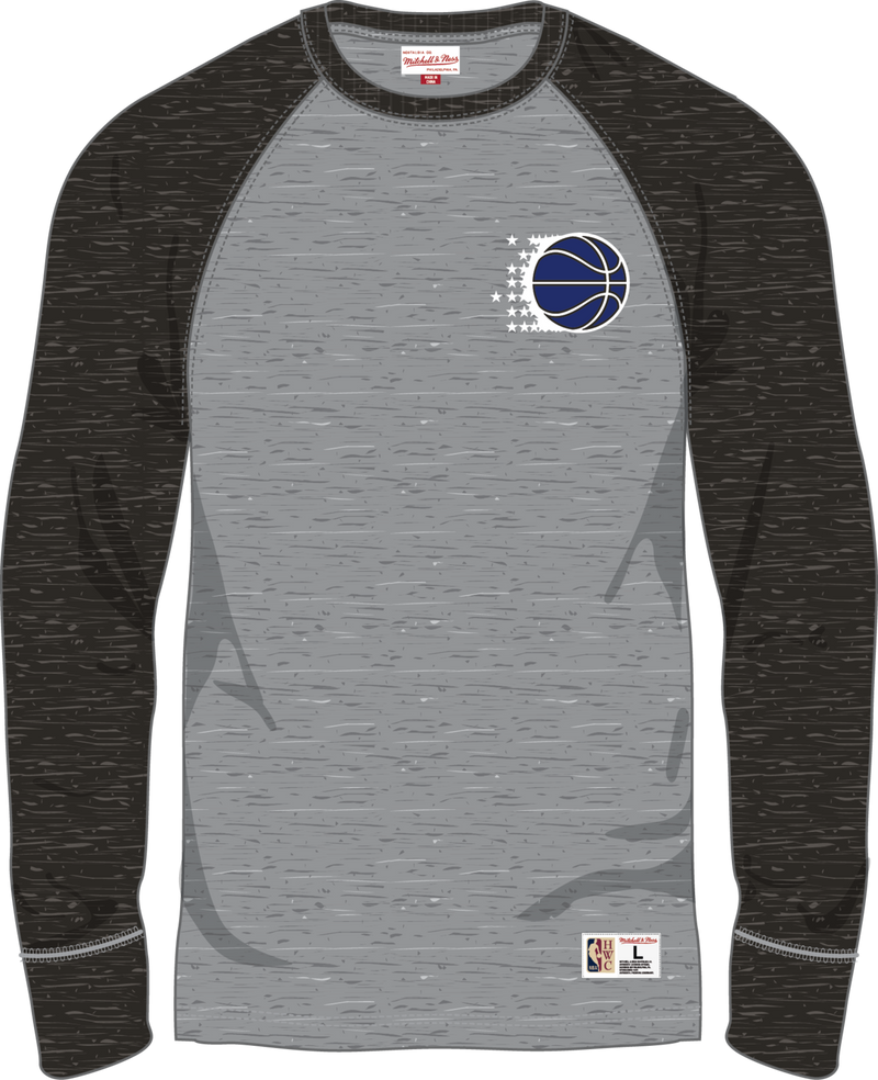 Mitchell & Ness Orlando Magic Grey Heather Legacy Collection Premium Long Sleeve T-Shirt