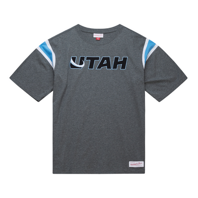 Mitchell & Ness Utah Mammoth Heather Black Legacy Collection Premium T-Shirt