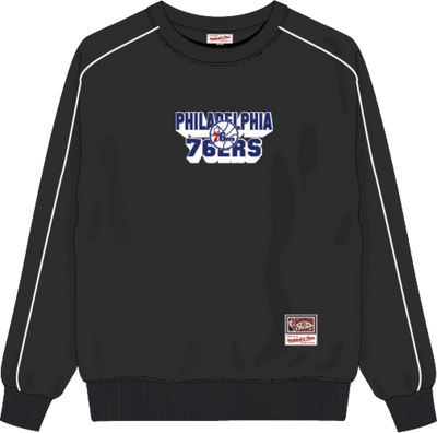 Mitchell & Ness Philadelphia 76ers Black Summer Breeze Crewneck Sweatshirt