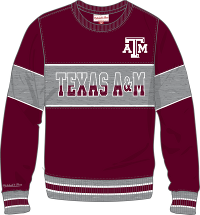 Mitchell & Ness Texas A&m University Cof Fleece Crew Sweatshirt Aggies