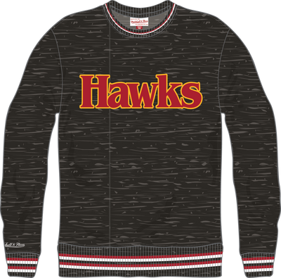 Mitchell & Ness Atlanta Hawks Black Winning Streak Fleece Crew Sweatshirt