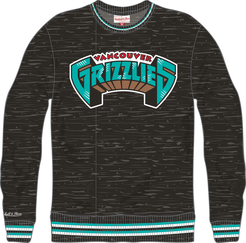 Mitchell & Ness Vancouver Grizzlies Black Winning Streak Fleece Crew Sweatshirt