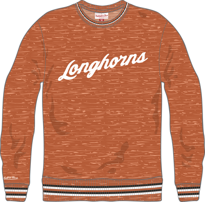 Mitchell & Ness University of Texas at Austin Burnt Orange Winning Streak Fleece Crew Sweatshirt Longhorns