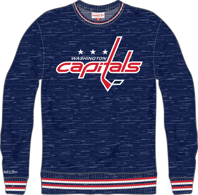 Mitchell & Ness Washington Capitals Navy Winning Streak Fleece Crew Sweatshirt