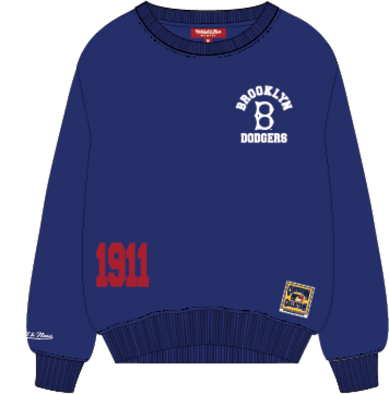 Mitchell & Ness Women's Brooklyn Dodgers Blue Lightweight Crewneck Sweatshirt