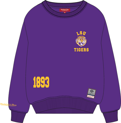 Mitchell & Ness Women's LSU Tigers Purple Lightweight Crewneck Sweatshirt Sweatshirt
