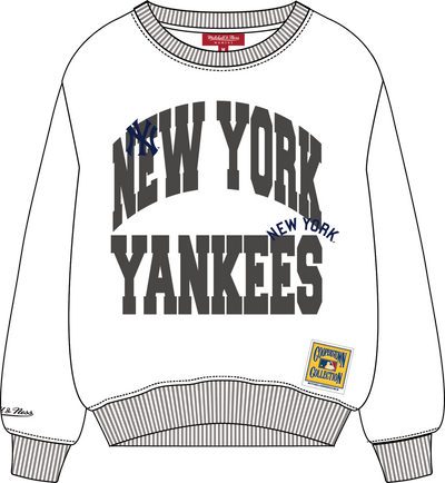 Mitchell & Ness Women's New York Yankees White Lightweight Crewneck Sweatshirt Sweatshirt