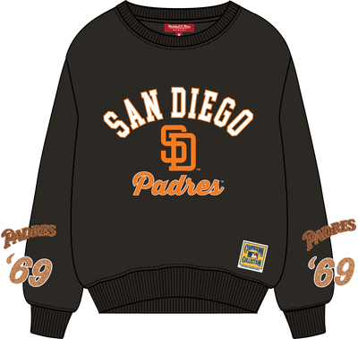 Mitchell & Ness Women's San Diego Padres Black Premium Cr Fleece Sweatshirt