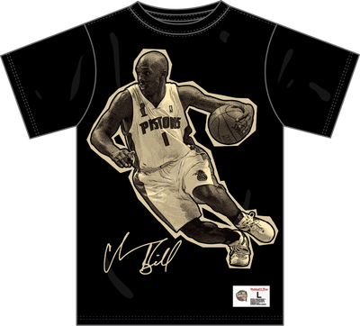 Chauncey Billups Mitchell & Ness 2024 Black/Gold Hof Premium T-Shirt
