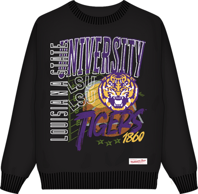 Mitchell & Ness LSU Tigers Black Halftime Crew Sweatshirt