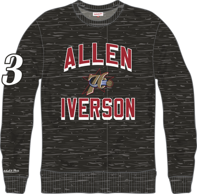 Mitchell & Ness Allen Iverson Philadelphia 76ers Black Legends Collection Player Fleece