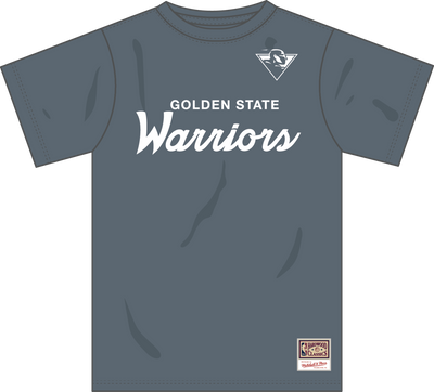 Mitchell & Ness Golden State Warriors Light Grey Thunderstorm T-Shirt
