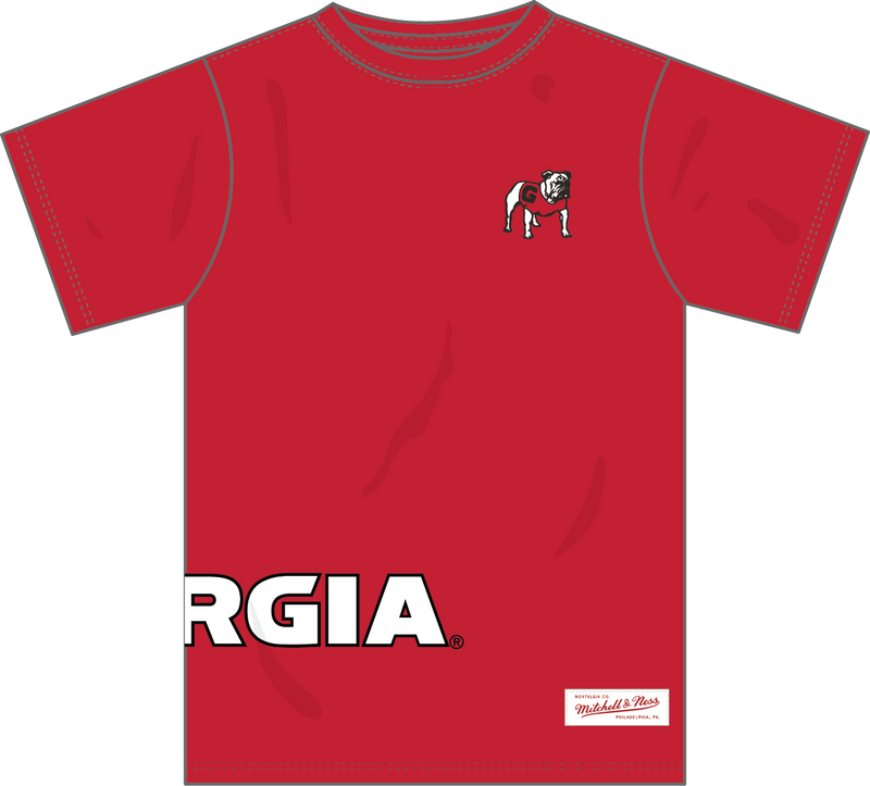 Mitchell & Ness University of Georgia Red Playoff Win Premium T-Shirt Bulldogs