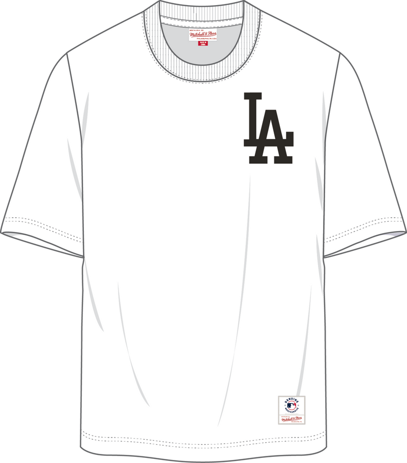 Mitchell & Ness Los Angeles Dodgers White/White Monochrome T-Shirt