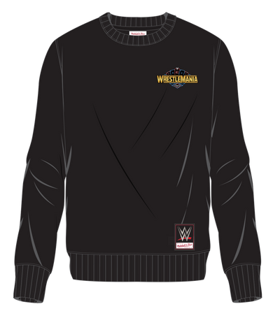 Mitchell & Ness WrestleMania Black Wm41 Roll the Dice Crew Sweatshirt