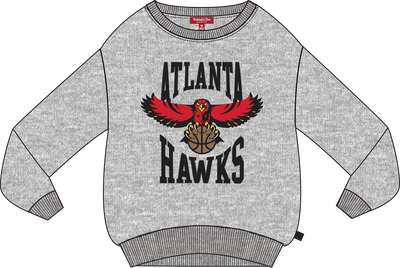 Mitchell & Ness Women's Atlanta Hawks Grey Heather Lightweight Crewneck Sweatshirt