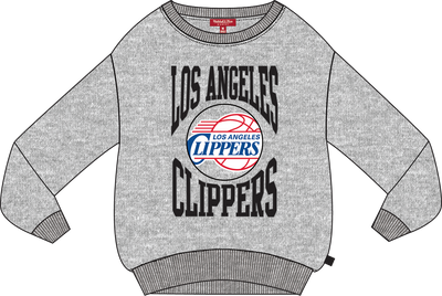 Mitchell & Ness Women's LA Clippers Grey Heather Lightweight Crewneck Sweatshirt