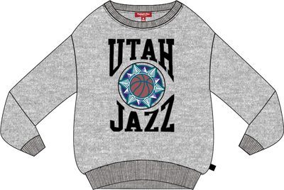 Mitchell & Ness Women's Utah Jazz Grey Heather Lightweight Crewneck Sweatshirt