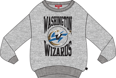 Mitchell & Ness Women's Washington Wizards Grey Heather Lightweight Crewneck Sweatshirt
