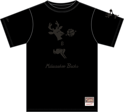 Mitchell & Ness Milwaukee Bucks Black Phantom T-Shirt