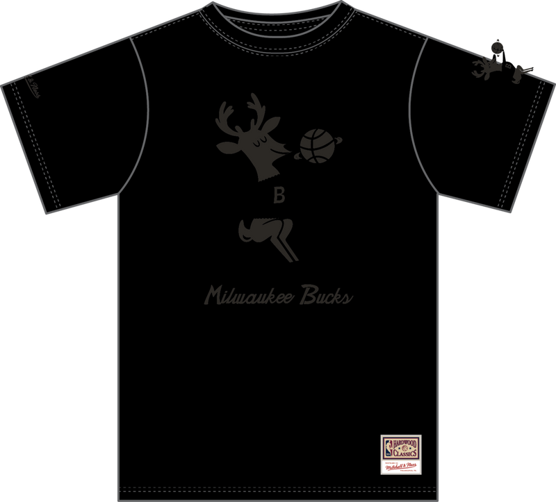Mitchell & Ness Milwaukee Bucks Black Phantom T-Shirt