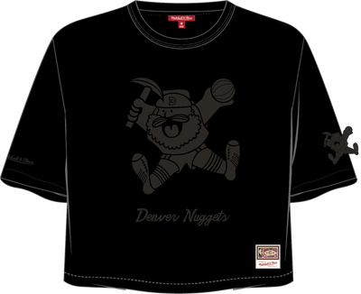 Mitchell & Ness Women's Denver Nuggets Black Phantom Crop T-Shirt