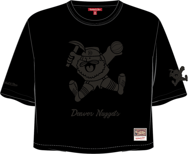 Mitchell & Ness Women's Denver Nuggets Black Phantom Crop T-Shirt