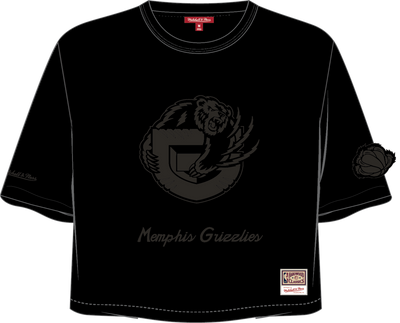Mitchell & Ness Women's Memphis Grizzlies Black Phantom Crop T-Shirt