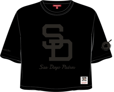 Mitchell & Ness Women's San Diego Padres Black Phantom Crop T-Shirt