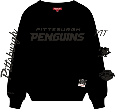 Mitchell & Ness Women's Pittsburgh Penguins Black Phantom Fleece Crew Sweatshirt