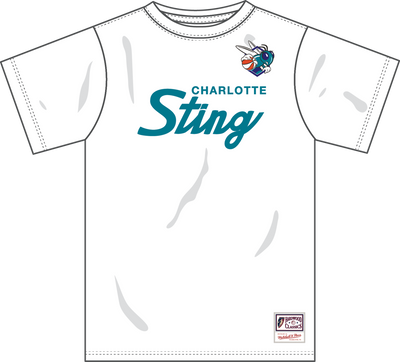 Mitchell & Ness Charlotte Sting White Head Coach T-Shirt