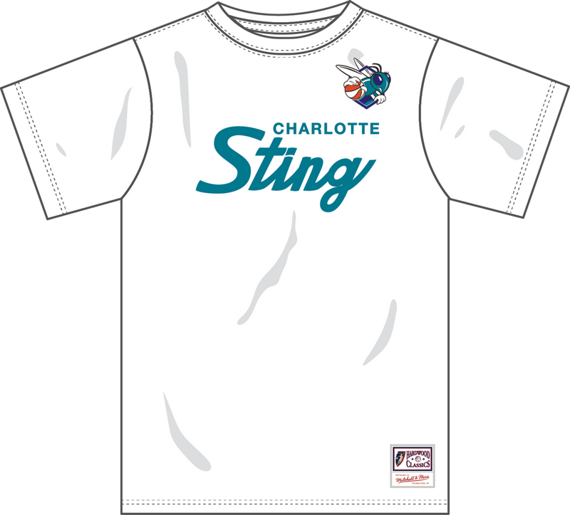 Mitchell & Ness Charlotte Sting White Head Coach T-Shirt