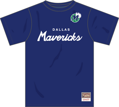 Mitchell & Ness Dallas Mavericks Royal Team Color Head Coach T-Shirt