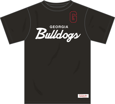 Mitchell & Ness University of Georgia Black Team Color Head Coach T-Shirt Bulldogs