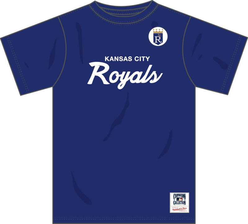 Mitchell & Ness Kansas City Royals Royal Team Color Head Coach T-Shirt