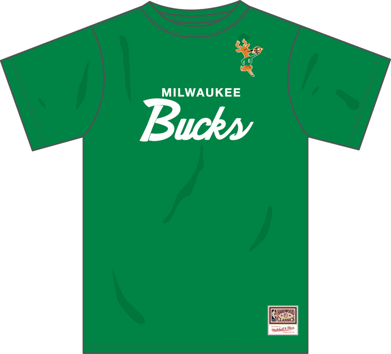 Mitchell & Ness Milwaukee Bucks Kelly Green Team Color Head Coach T-Shirt