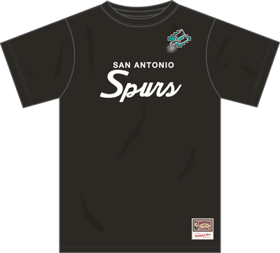 Mitchell & Ness San Antonio Spurs Black Team Color Head Coach T-Shirt