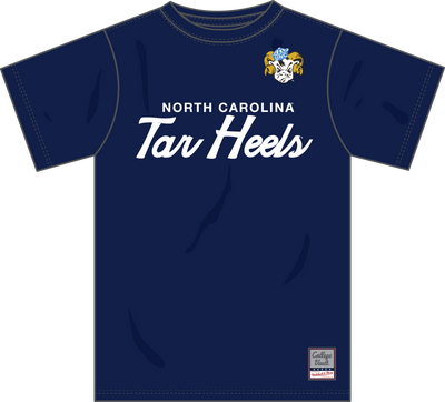 Mitchell & Ness University of North Carolina Navy Team Color Head Coach T-Shirt Tar Heels