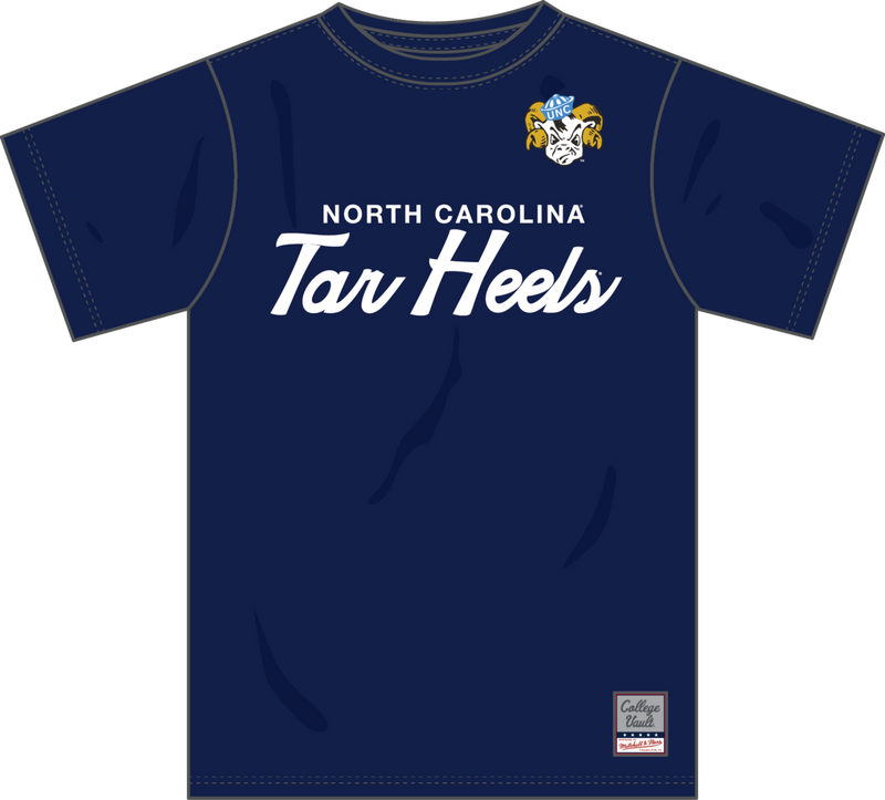 Mitchell & Ness University of North Carolina Tar Heels Navy Team Color Head Coach T-Shirt