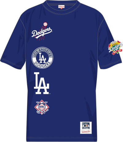 Mitchell & Ness Los Angeles Dodgers Royal Double Clutch Premium T-Shirt