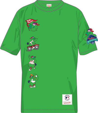 Mitchell & Ness Philadelphia Phillies Green Double Clutch Premium T-Shirt
