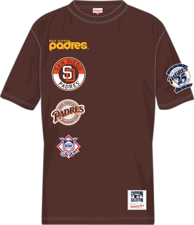 Mitchell & Ness San Diego Padres Brown Double Clutch Premium T-Shirt