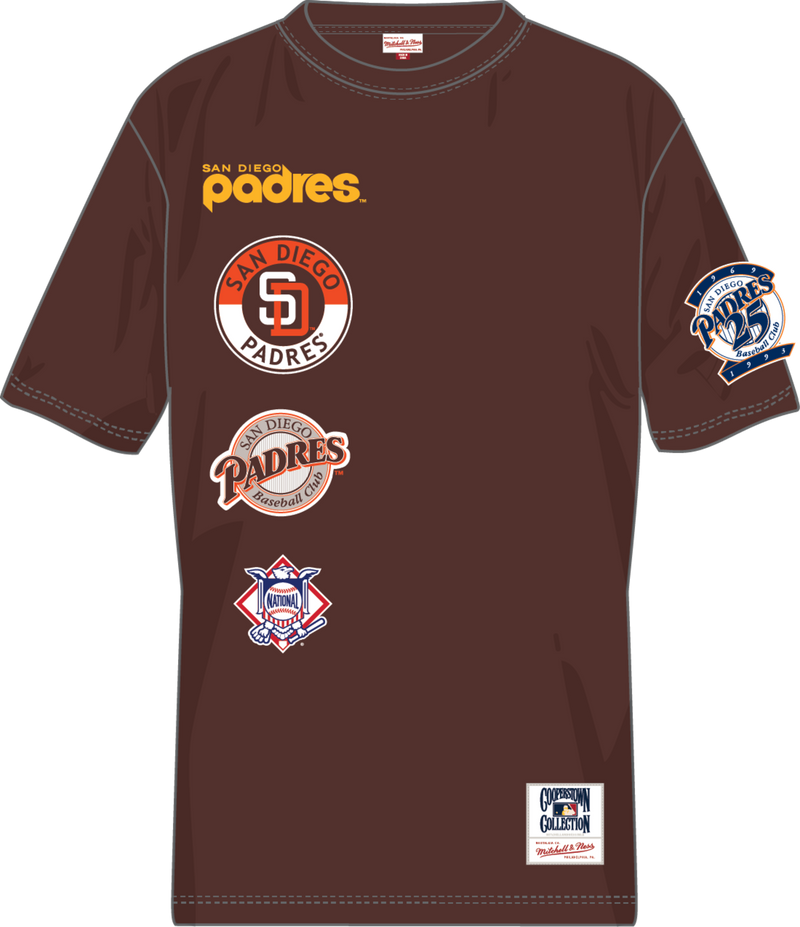 Mitchell & Ness San Diego Padres Brown Double Clutch Premium T-Shirt