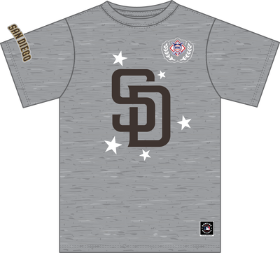 Mitchell & Ness San Diego Padres Grey Heather Pep Rally Premium T-Shirt