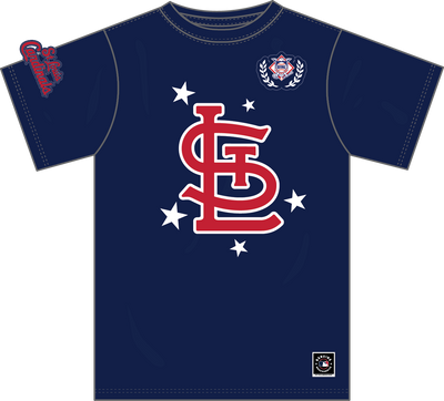 Mitchell & Ness St. Louis Cardinals Navy Pep Rally Premium T-Shirt