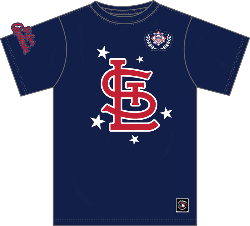 Mitchell & Ness St. Louis Cardinals Navy Pep Rally Premium T-Shirt