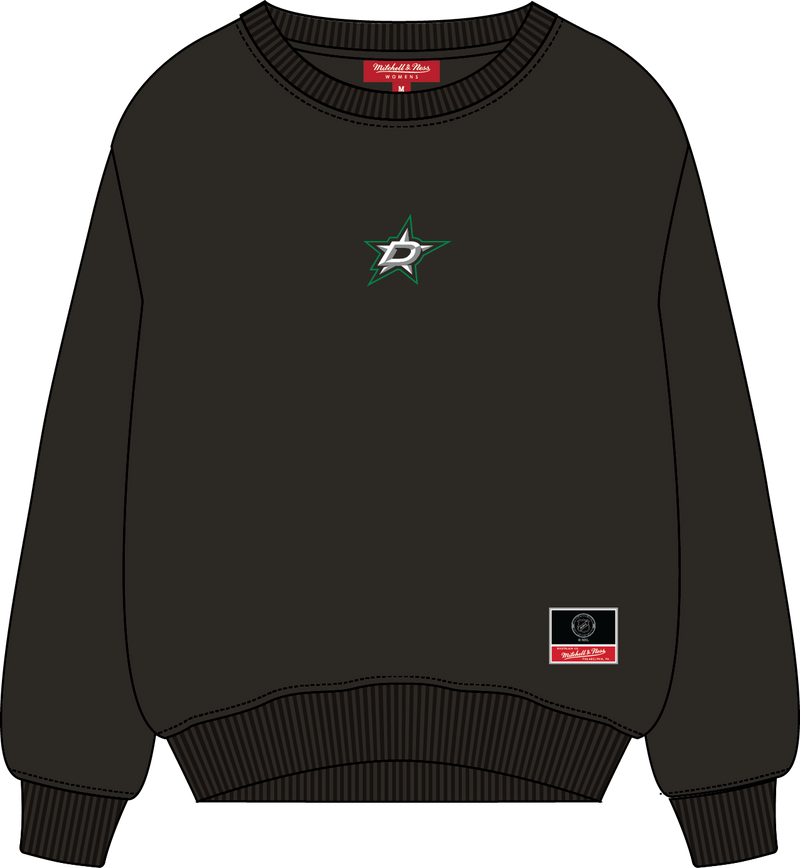 Mitchell & Ness Women's Dallas Stars Black Insignia Lightweight Crew Sweatshirt