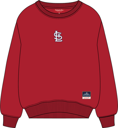 Mitchell & Ness Women's St. Louis Cardinals Scarlet Insignia Lightweight Crew Sweatshirt