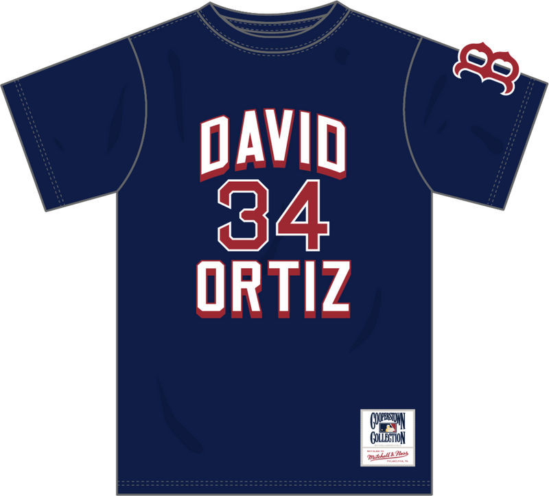 Mitchell & Ness David Ortiz Boston Red Sox Navy Player Collection Premium T-Shirt