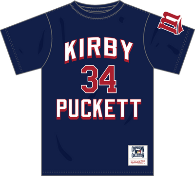Mitchell & Ness Kirby Puckett Minnesota Twins Navy Player Collection Premium T-Shirt